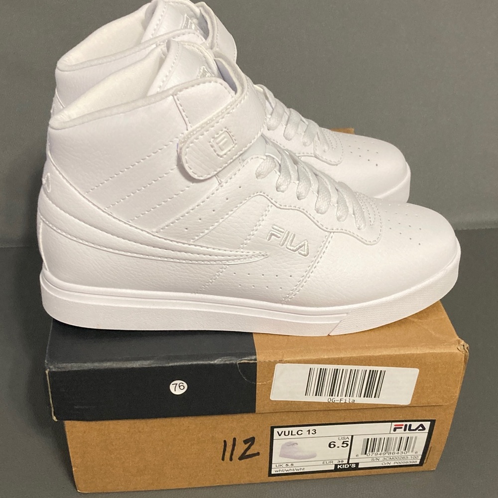 Fila Classic Triple White High-Tops youth 6.5/womens 8.5